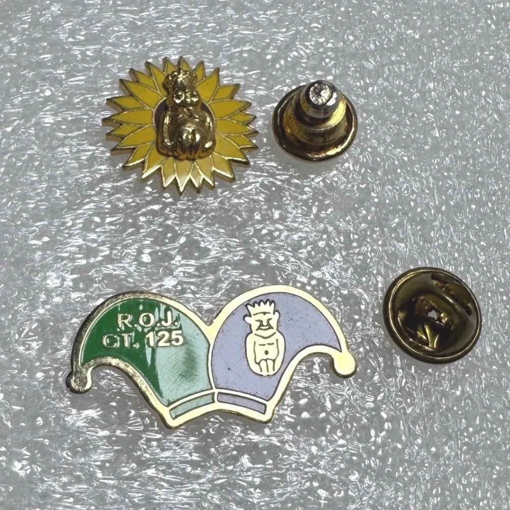 Royal Order of Jesters Billiken ROJ Court 125 Cufflinks Tie Clip Pin Lot Vintage